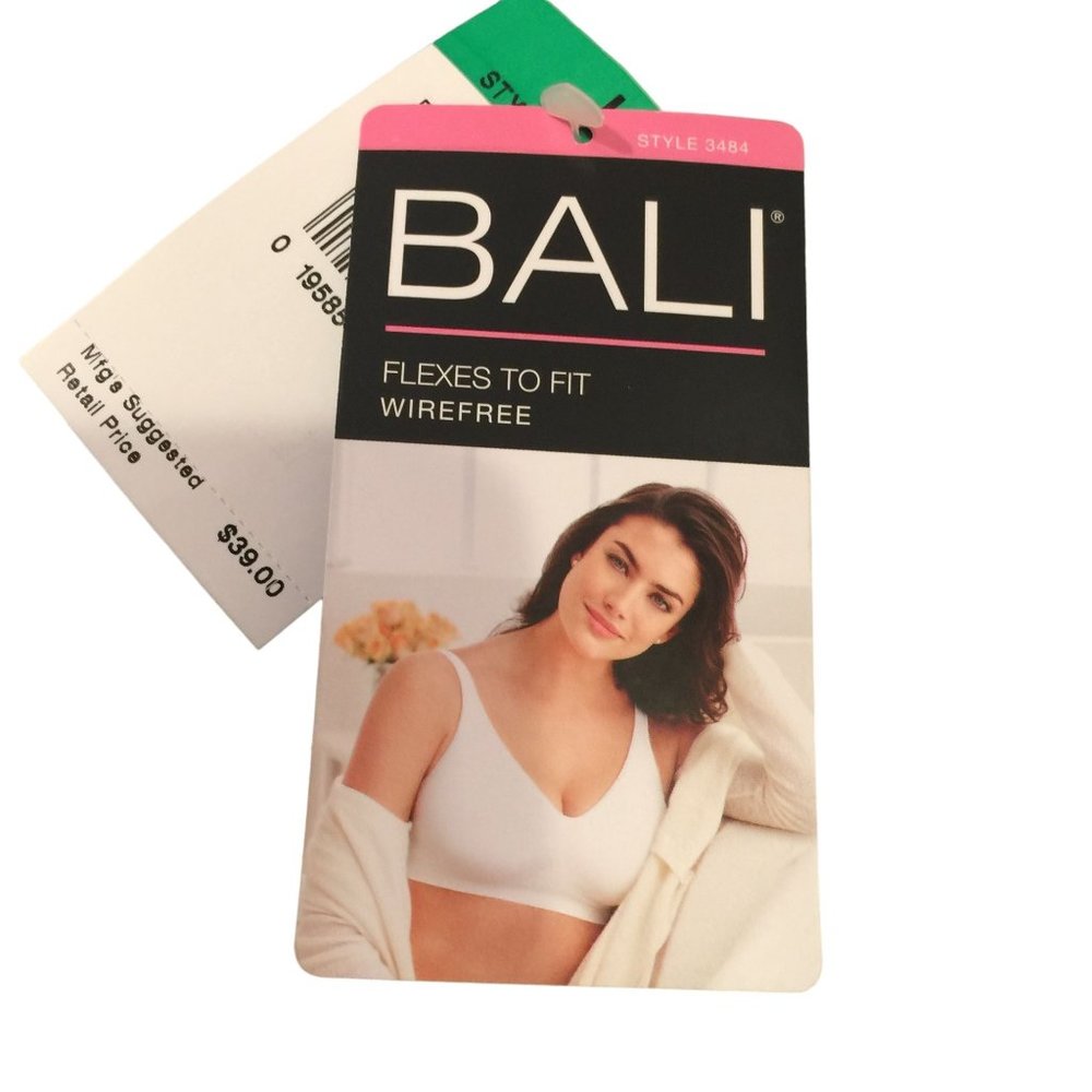 Bali Women's Comfort Revolution Wireless Bra Size Large Black Comfort Flex Fit D - Picture 4 of 5